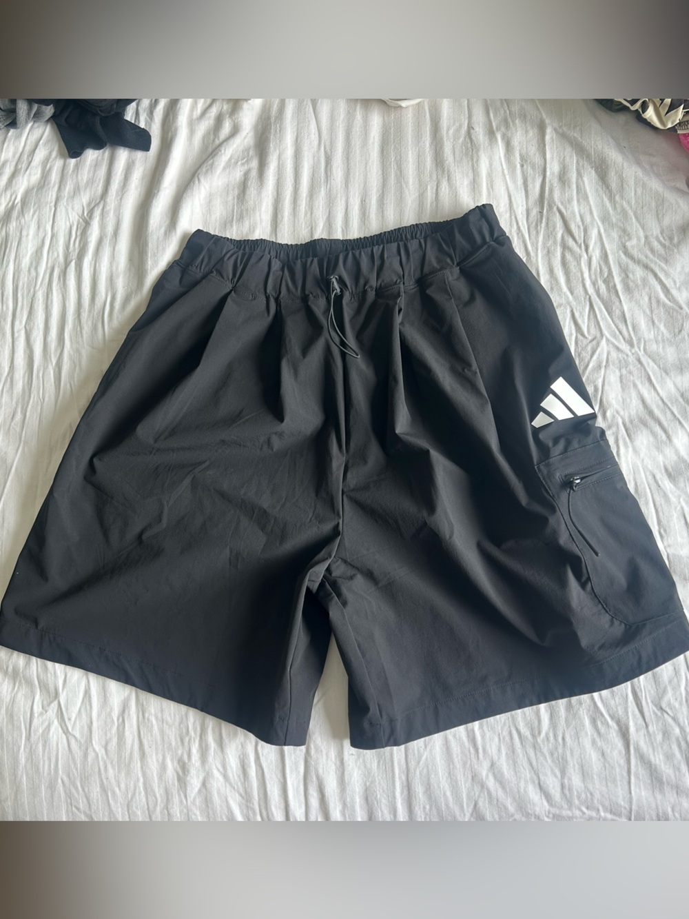 NWT adidas Black Women's Performance Athletic Shorts with Logo